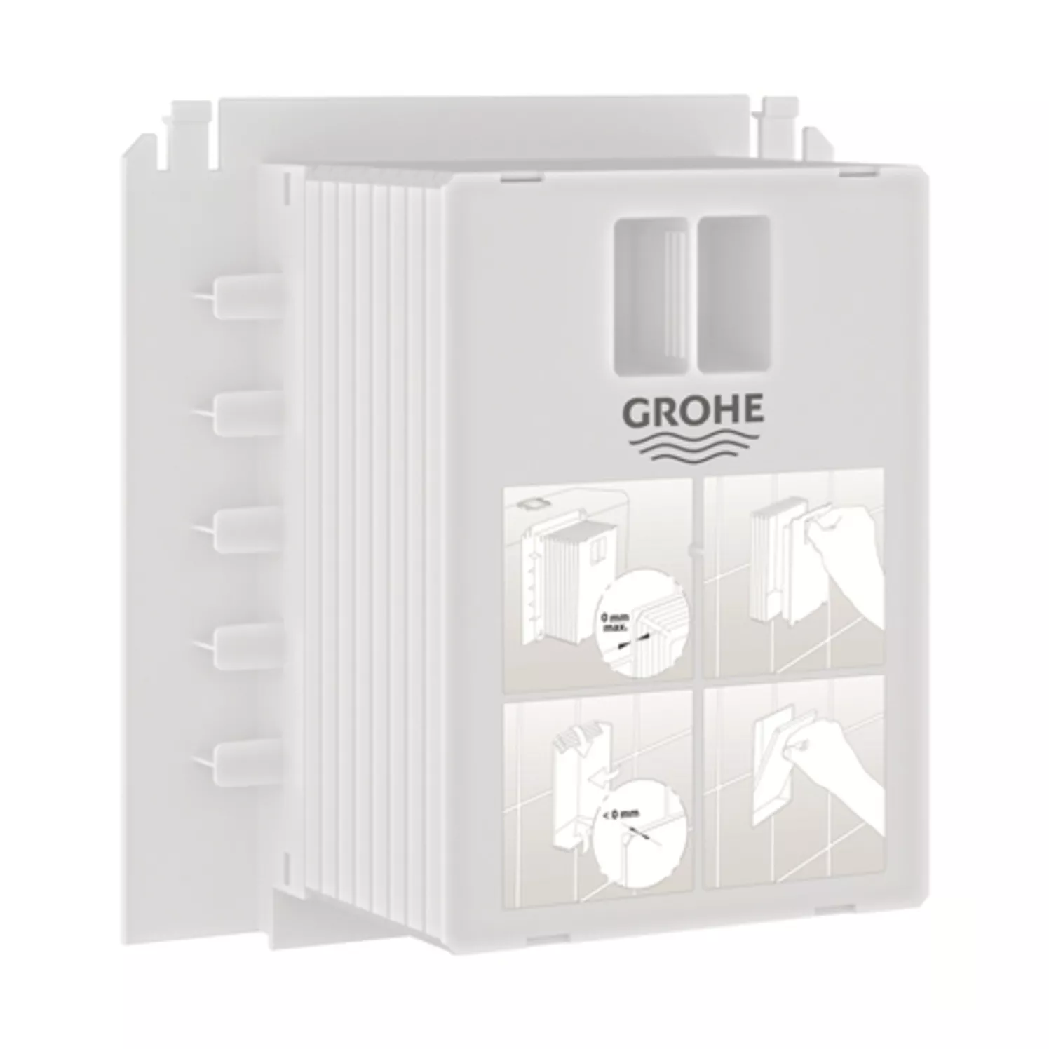 GROHE Revisionsschacht 40911, für kleine WC-Betätigungen, zur Kombination mit Rapid SL und Uniset GD 2 Spülkasten