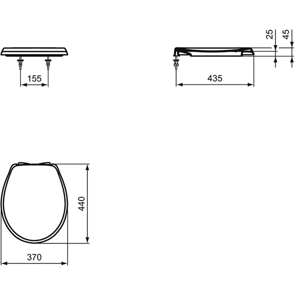 Ideal Standard WC-Sitz Eurovit, Softclose, Weiß