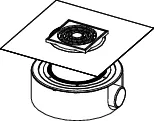 TECEdrainpoint S 114 Ablaufset superflach mit werkseitig angebrachter Seal System Dichtmanschette