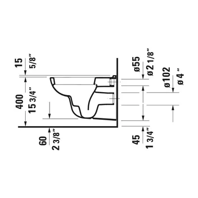 Duravit Wand-Tiefspül-WC D-Code 54.5x35.5cm NEU weiß 2535090000