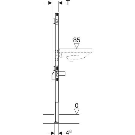 Geberit Duofix Element für WT, 130 cm, AP-Armatur- Für Trockenbau4