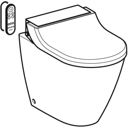 Geberit AquaClean Tuma Comfort WC-Komplettanlage Stand-WC, wandbündig, mit KeraTect