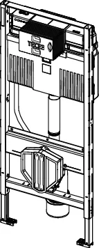 TECEprofil WC-Modul mit Uni-Spülkasten, Bauhöhe 1120 mm