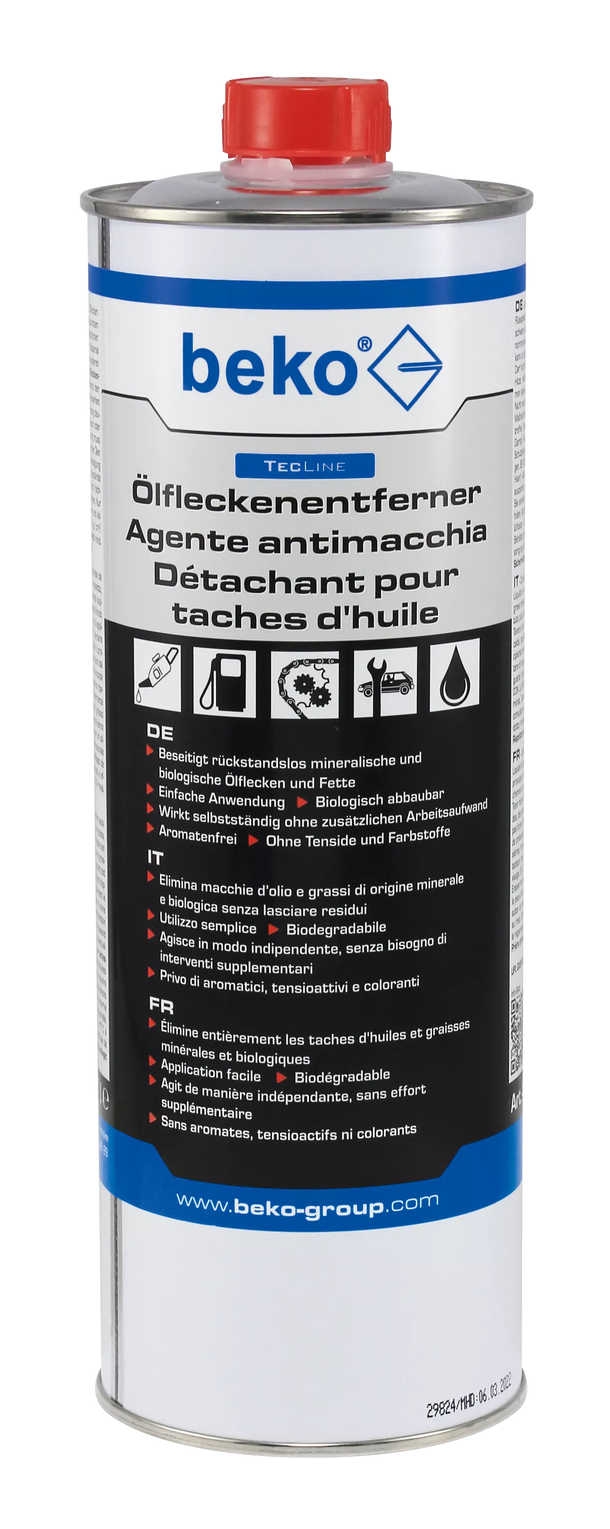 TecLine Ölfleckenentferner 1 l Flasche DE/IT/FR
