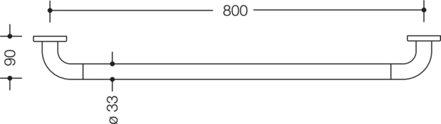 HEWI Badetuchhalter Serie 477 AM:800 mit Rosetten