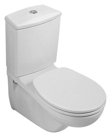 Villeroy & Boch Tiefspül-WC für Kombination O.novo 662310, 355 x 680 x 396 mm, Oval, wandhängend, Abgang waagerecht, Weiß Alpin