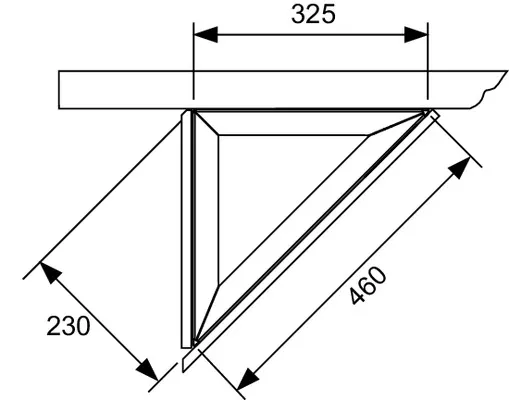 TECEprofil Modulbefestigung 320 für Wand-Eckmontage