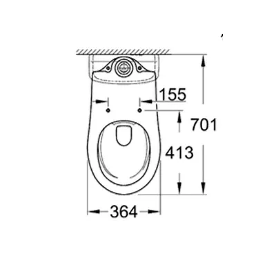 Grohe Bau Keramik Stand-Tiefspül-WC ohne Spülkasten alpinweiß