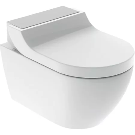 Geberit AquaClean Tuma Comfort WC-Komplettanlage Wand-WC, mit KeraTect, Edelstahl gebürstet