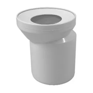 WC-Stutzen aus PP, 155 mm, exzentrisch