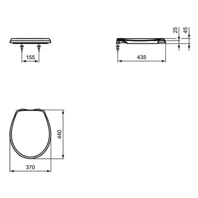 Ideal Standard WC-Sitz Eurovit, Softclose, Weiß