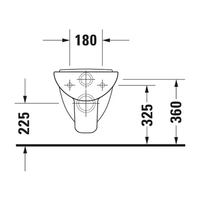 Duravit Wand Tiefspül WC compact D Code 48x35.5cm weiss 