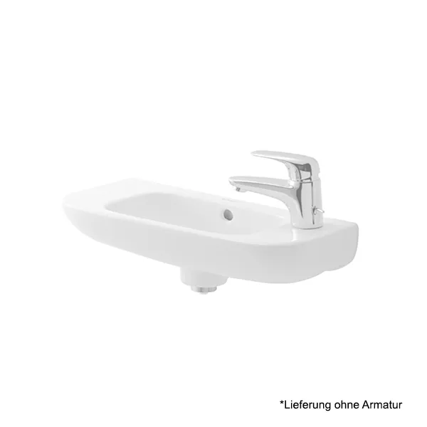 Duravit Handwaschbecken D-Code 50x22cm weiß Hahnloch links 0706500009