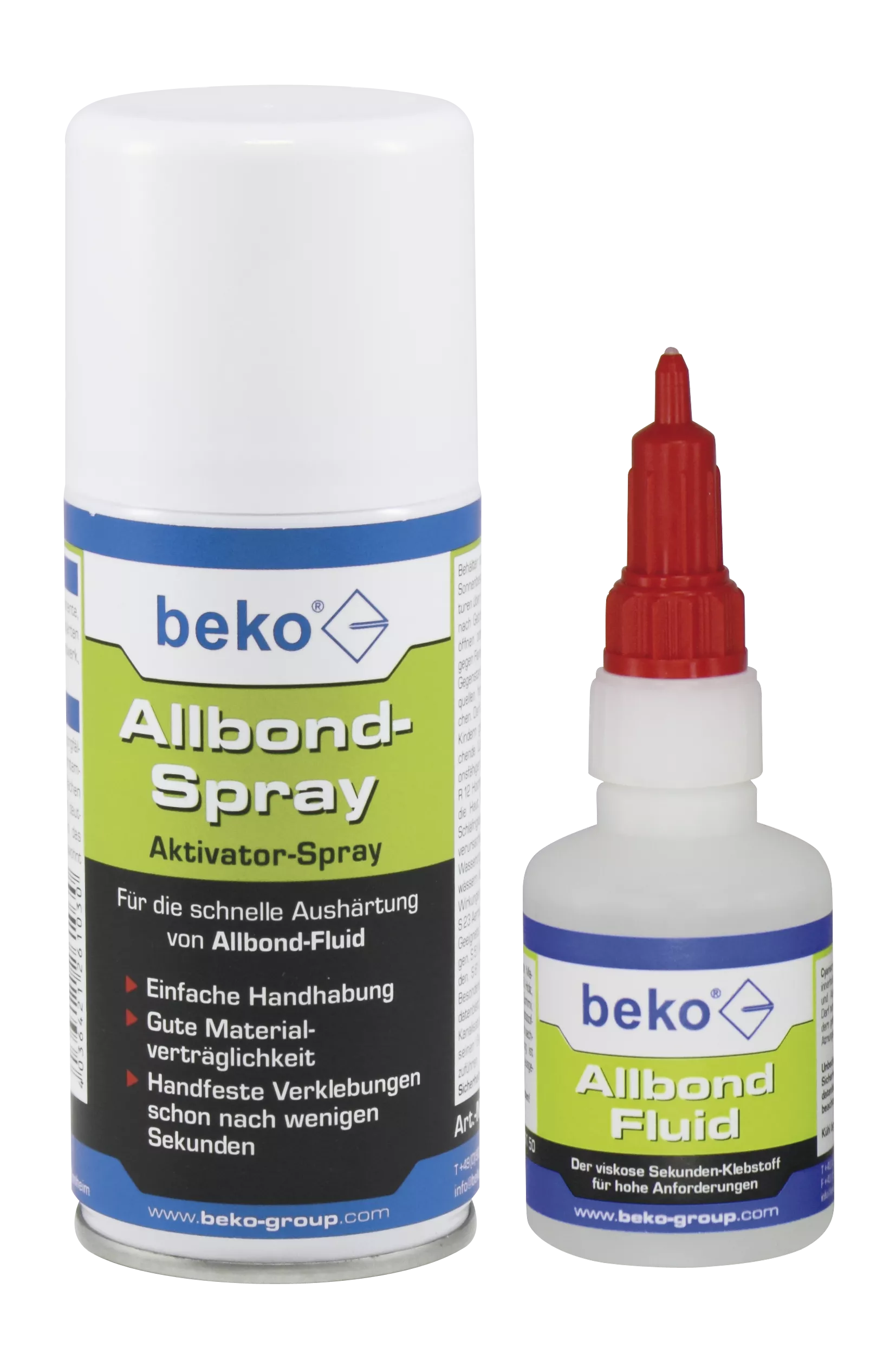 beko Allbond-Set: 50 g Allbond-Fluid + 150 ml Spray, im Blisterkarton DE/IT/FR/PL/EN