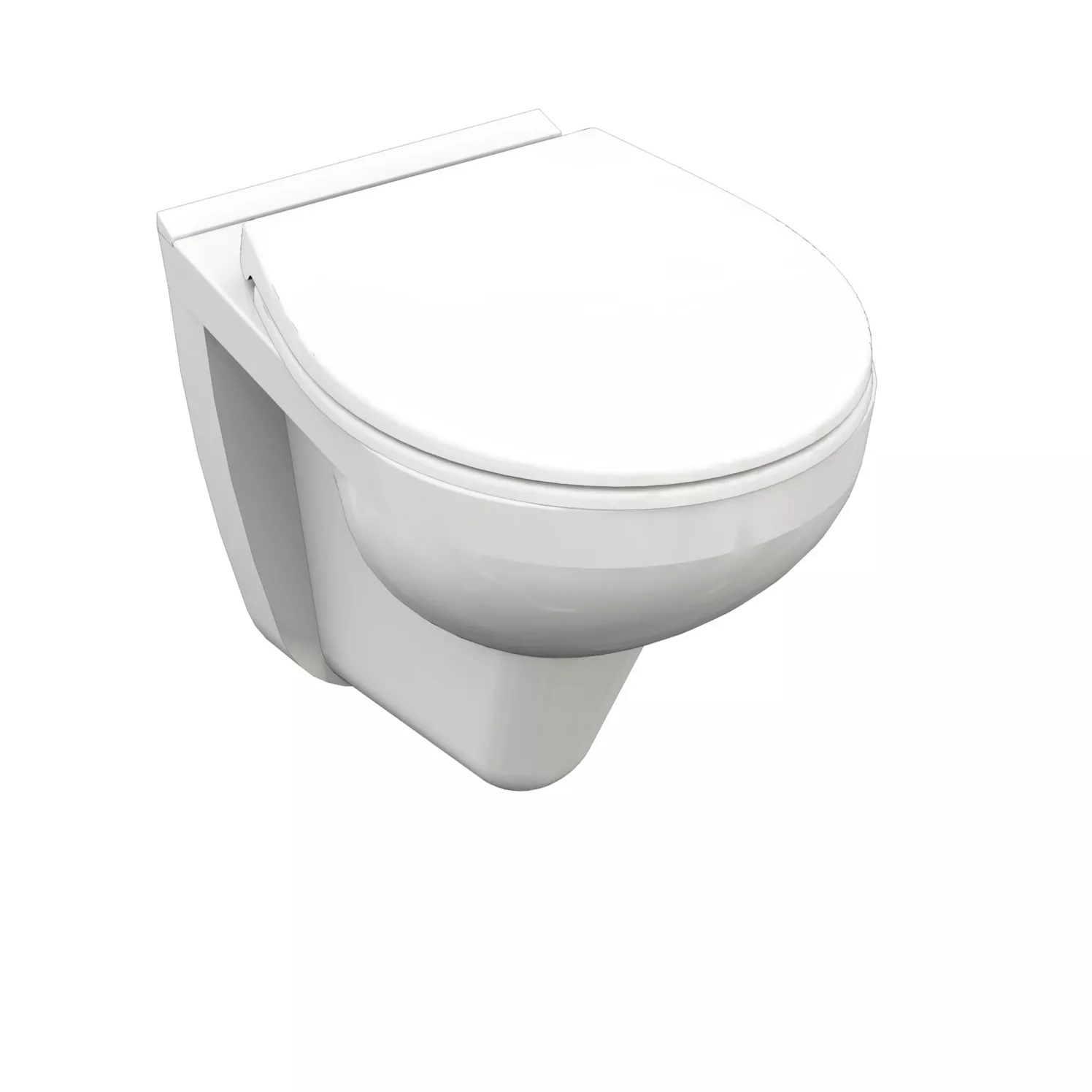 Wand-WC mit WC-Sitz und Edelstahl-Scharnier