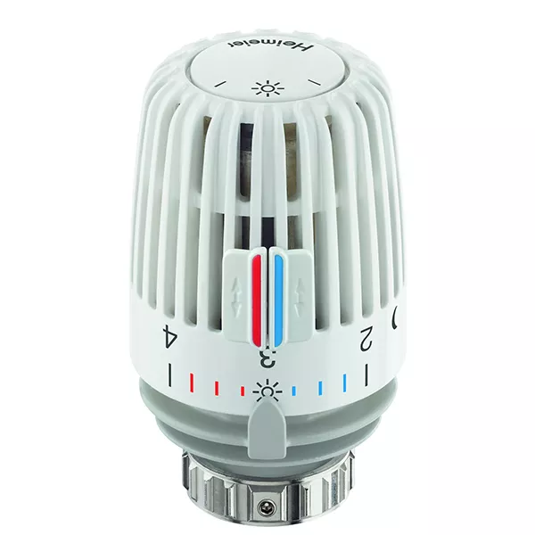 Heimeier Thermostatkopf K weiß fester Fühler mit Diebstahlsicherung 604000500