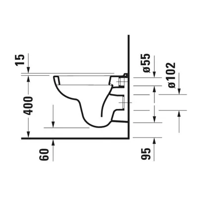 Duravit Wand-Tiefspül-WC compact D-Code 48x35.5cm weiß 2211090000