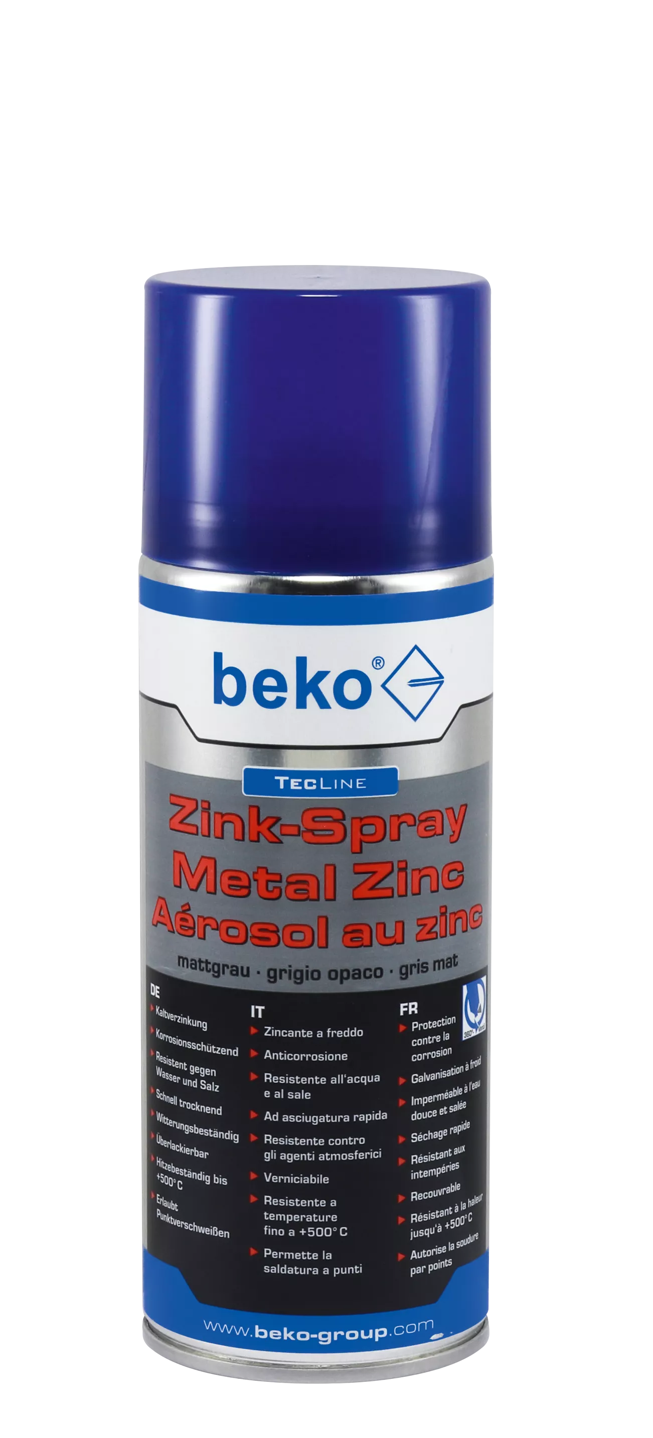 beko TecLine Zink-Spray 400 ml MATTGRAU