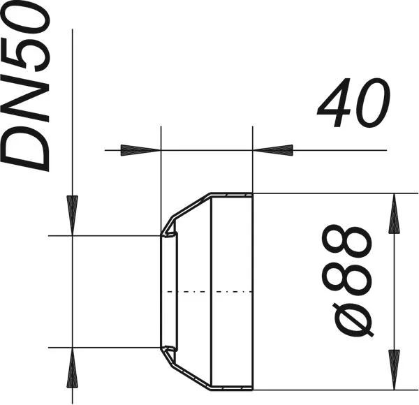 DALLMER Wandrosette für Rohre DN 40 oder DN 50