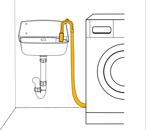 HAAS 1337 Kunststoff-Waschmaschinen-Spiral-Ab