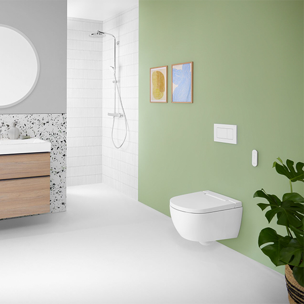 Geberit AquaClean Alba WC-Komplettanlage Wand-WC: WC-Keramik: weiß
