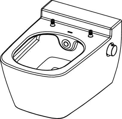 TECEone WC-Keramik mit Duschfunktion als Tiefspüler, weiß