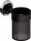 Glashalter mit Glas verchromt/carbon Nikles